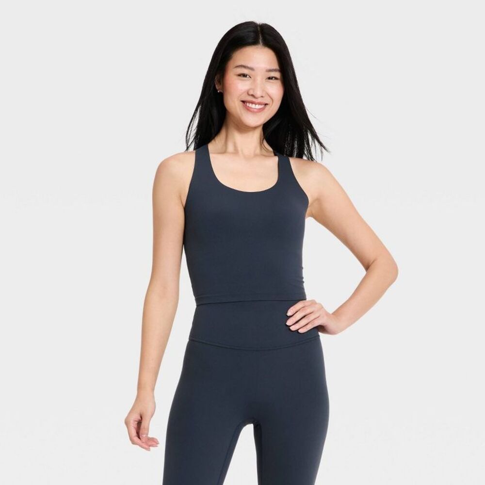 Women's Everyday Soft Racerback Tank Top - All In Motion Navy Blue L